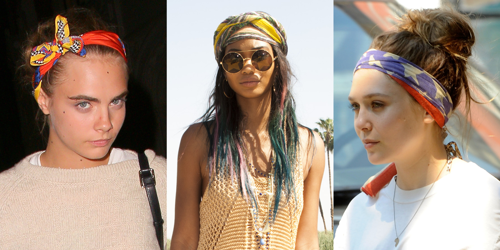 5 ways celebrities are wearing wear head scarves summer hair trend