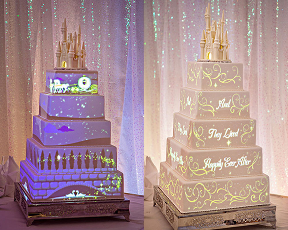 You can now get Disney wedding cakes with light shows on them