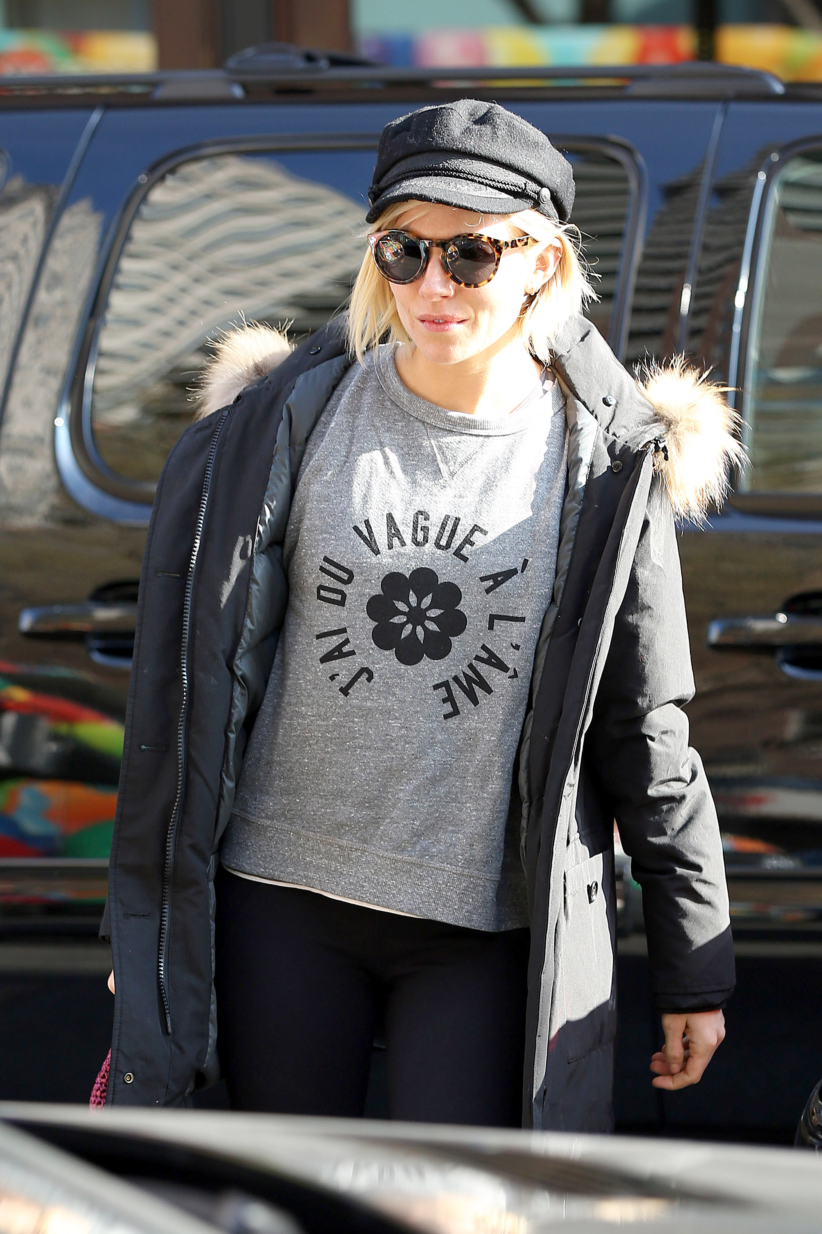 Sienna Miller steps out in gal pal Alexa Chung's new denim line