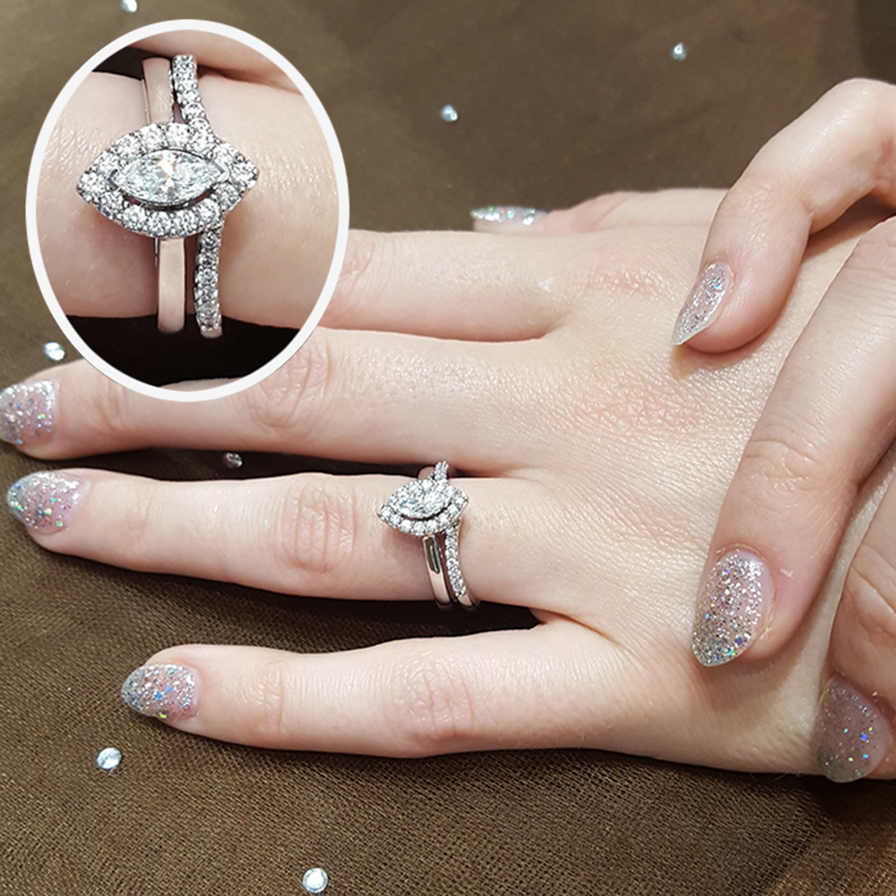 Unique and amazing engagement ring and wedding ring combinations