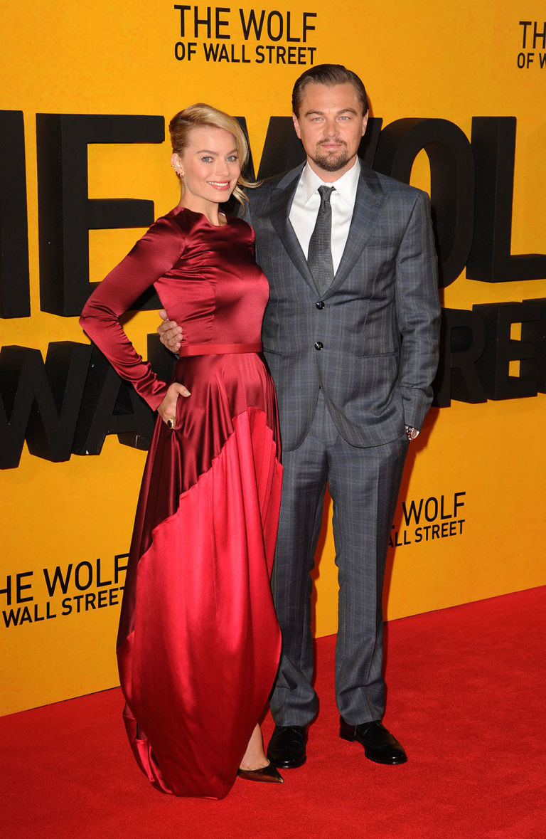 Margot Robbie and Leonardo DiCaprio Wolf Of Wall Street