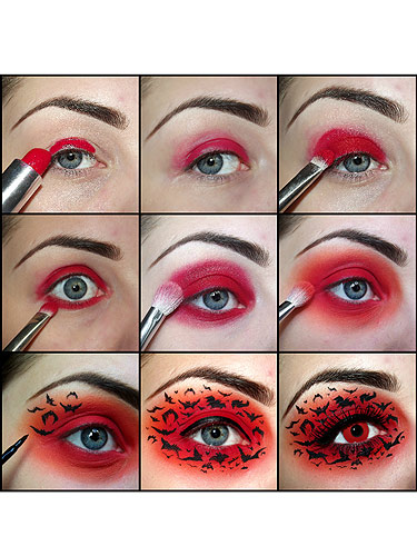 Red Halloween Eye Makeup 